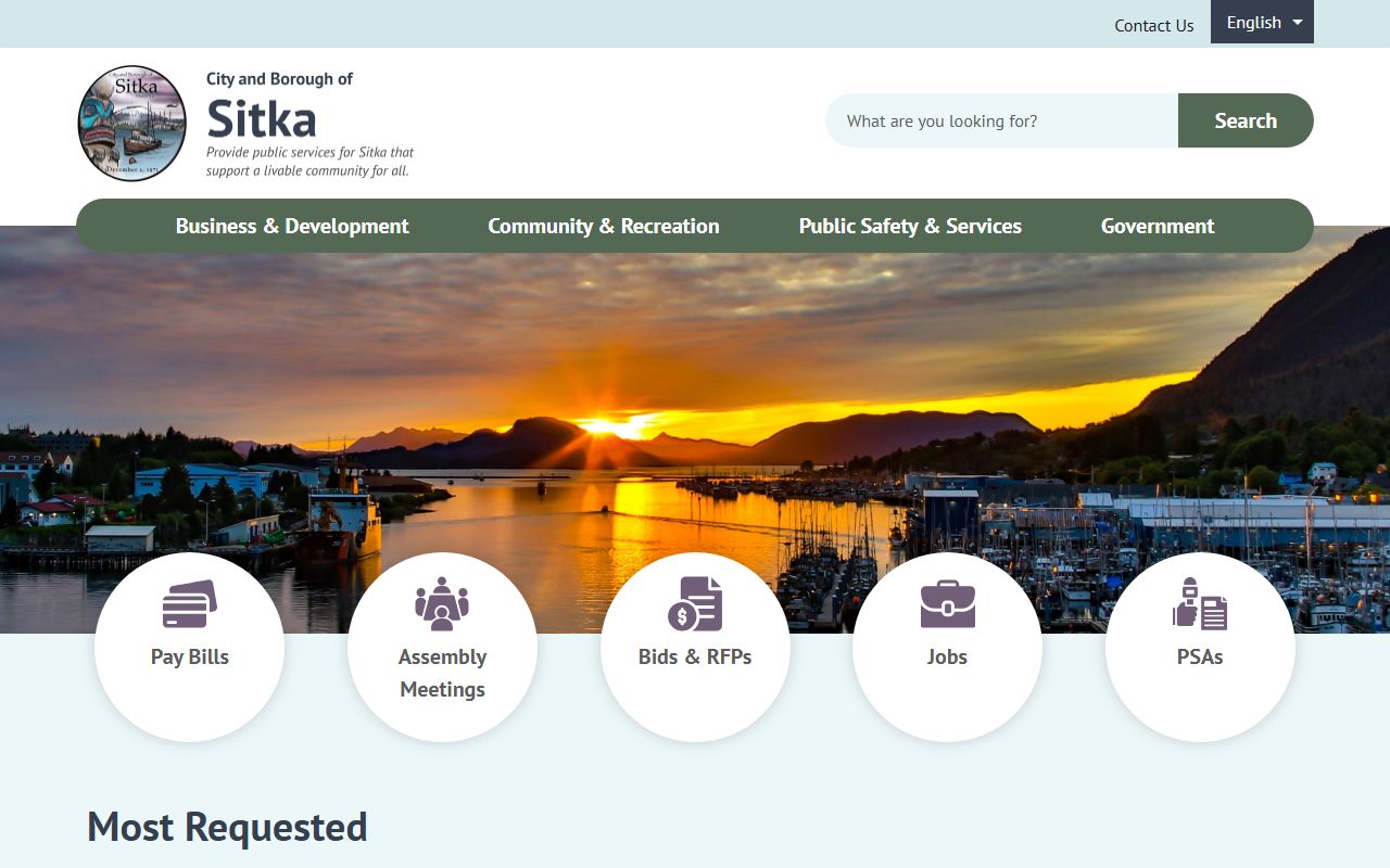 City and Borough of Sitka public records portal for obituary and death record research