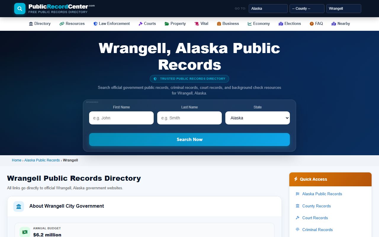 Wrangell Borough vital records obituary records access