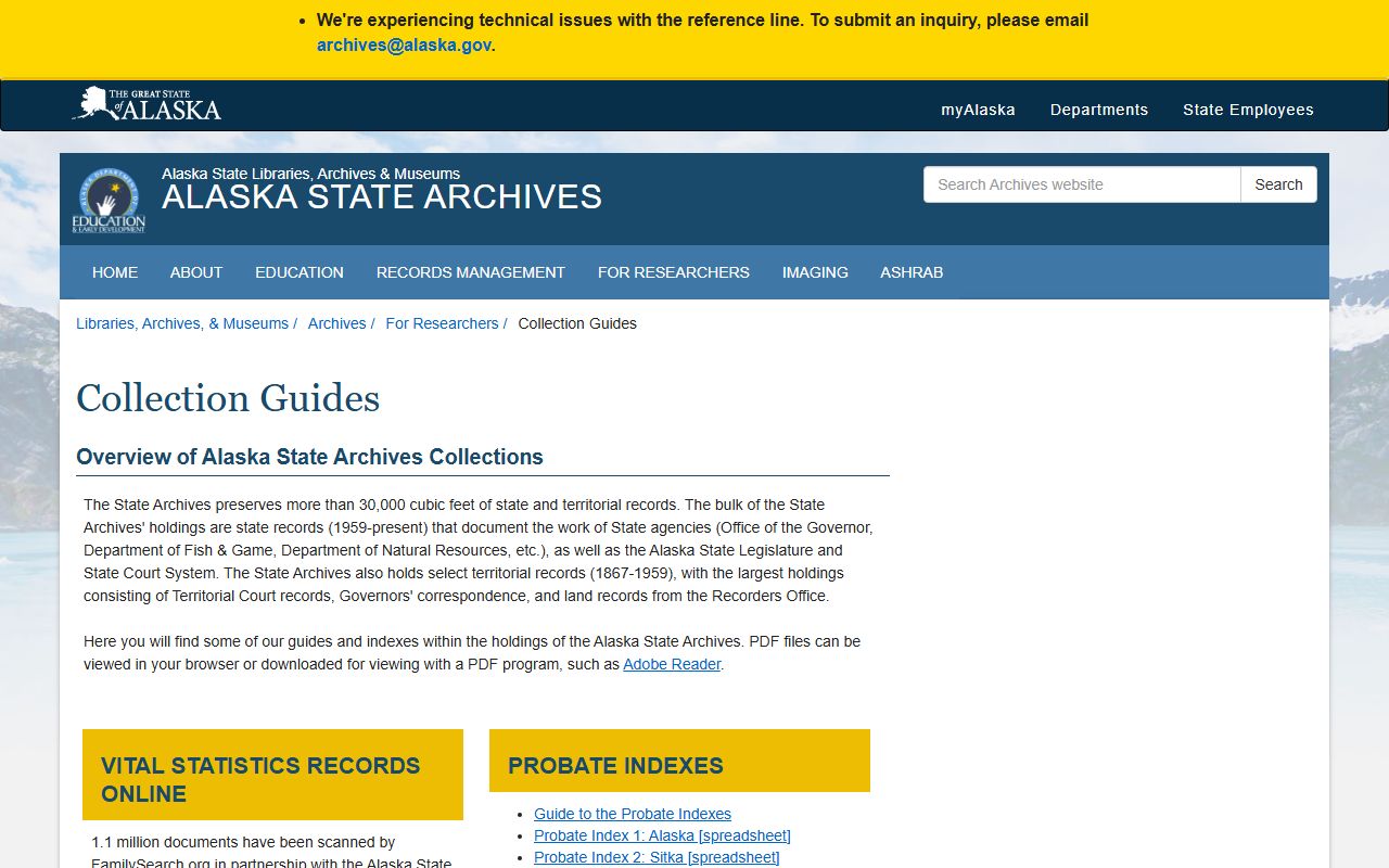 Alaska Obituary Records - Alaska State Archives collection guides